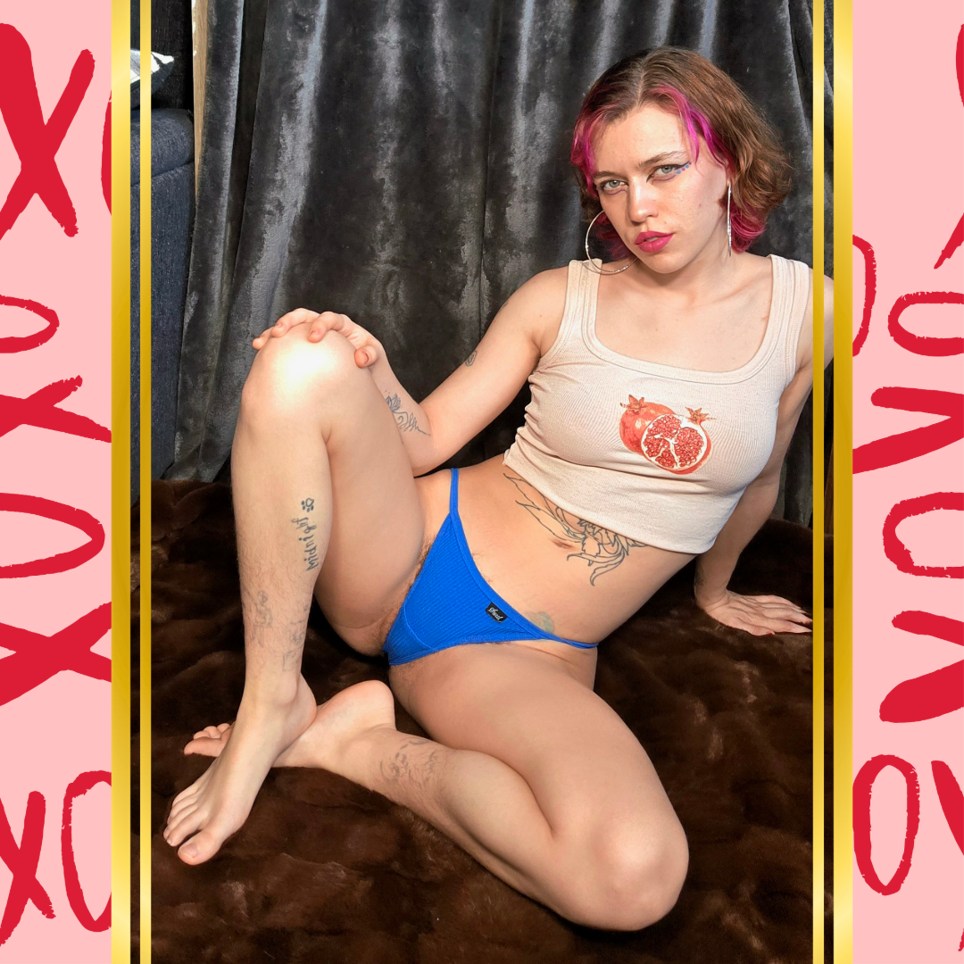 Worn Blue Thong Fresh From My Drawer